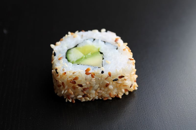 Cucumber and Sesame Sushi Roll
